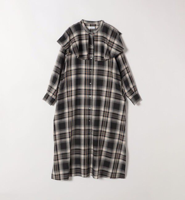 SHIPS any「SHIPS any:〈洗濯機可能〉ペール チェック ヨーク フリル ワンピース」|ワンピース|