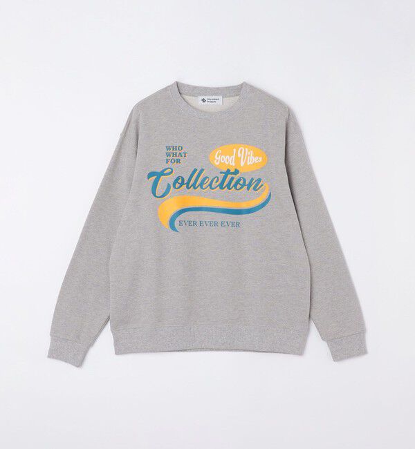 SHIPS「City Ambient Products: プリント クルーネック スウェット」|スウェット・ジャージ|グレー