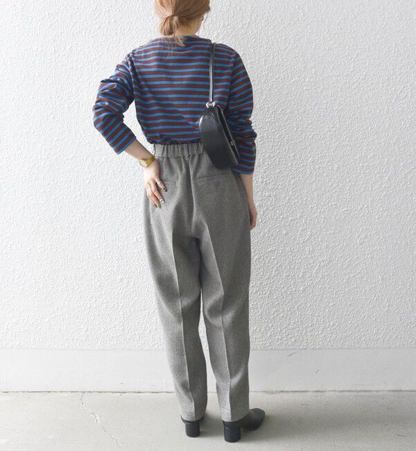 SHIPS any「SHIPS any:〈洗濯機可能〉ウールライク カーブ タック パンツ」|その他|