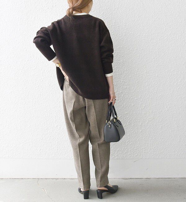 SHIPS any「SHIPS any:〈洗濯機可能〉ウールライク カーブ タック パンツ」|その他|