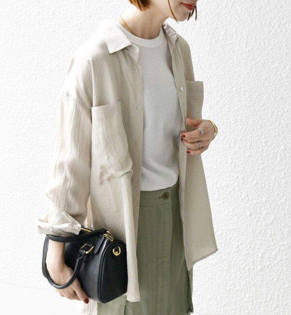 SHIPS any「SHIPS any:〈手洗い可能〉フロント ポケット オーバーサイズ シャツ」|シャツ・ブラウス|