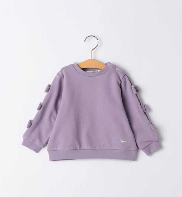 SHIPS KIDS「SHIPS KIDS:80～90cm / リボン スウェット」|スウェット・ジャージ|ラベンダー