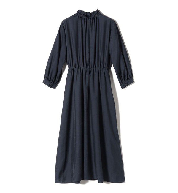 SHIPS for women「〈手洗い可能〉ネック ギャザー 7分袖 ボウタイ ワンピース」|ワンピース|