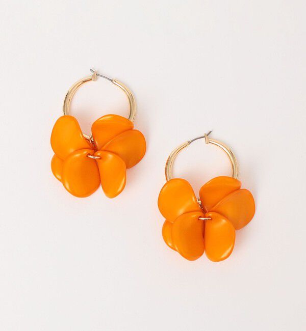quaranciel「《追加予約》quaranciel: カラー フラワー フープ ピアス」|ピアス|