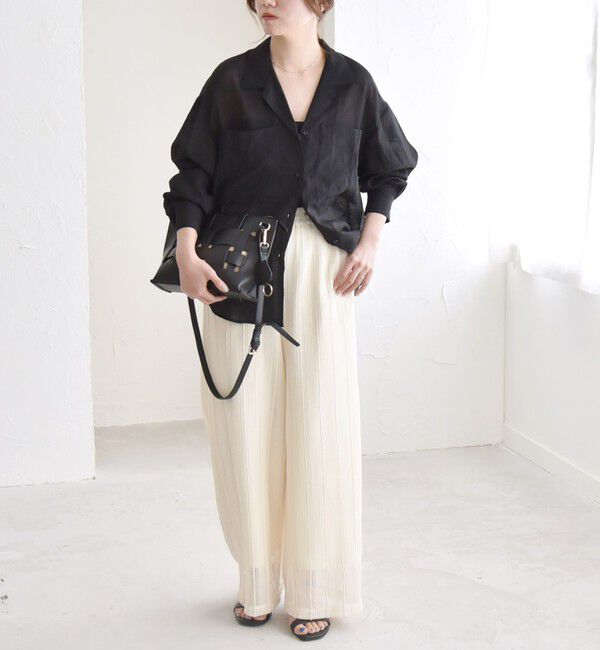 quaranciel「quaranciel:〈手洗い可能〉ラッセル レース イージー ワイド パンツ」|その他|