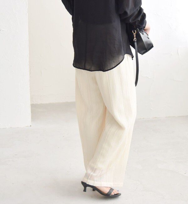 quaranciel「quaranciel:〈手洗い可能〉ラッセル レース イージー ワイド パンツ」|その他|