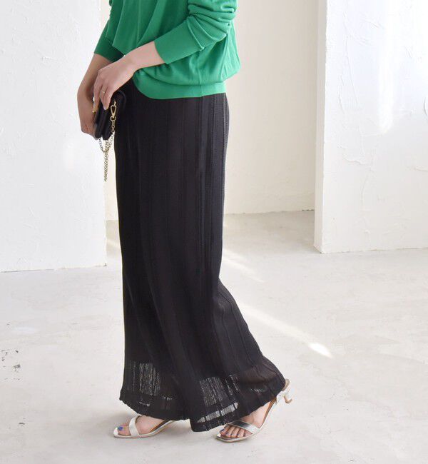 quaranciel「quaranciel:〈手洗い可能〉ラッセル レース イージー ワイド パンツ」|その他|