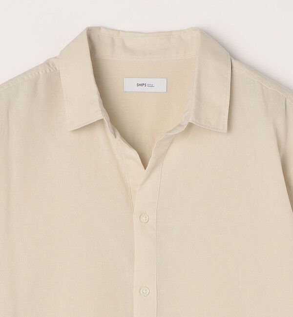 SHIPS any「SHIPS any:〈洗濯機可能〉コットン/リネン 7分袖  スキッパー プルオーバー シャツ 25SS◇」|シャツ・ブラウス|