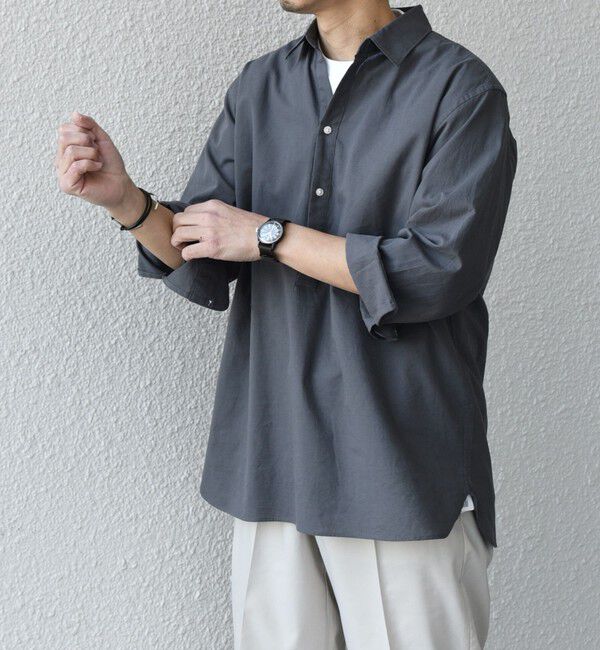 SHIPS any「SHIPS any:〈洗濯機可能〉コットン/リネン 7分袖  スキッパー プルオーバー シャツ 25SS◇」|シャツ・ブラウス|