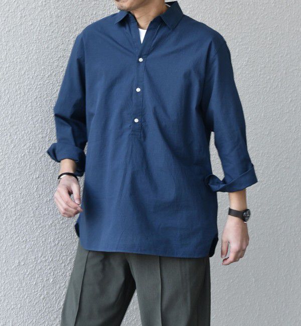 SHIPS any「SHIPS any:〈洗濯機可能〉コットン/リネン 7分袖  スキッパー プルオーバー シャツ 25SS◇」|シャツ・ブラウス|