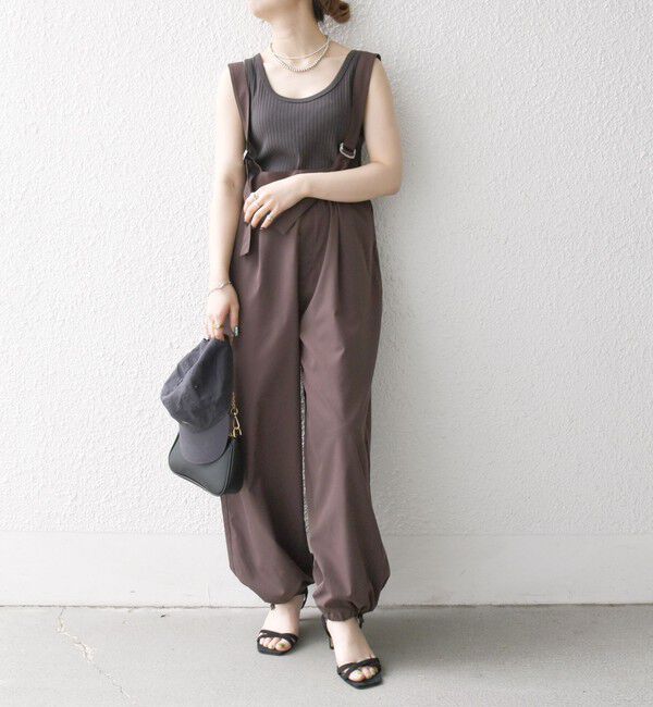 SHIPS any「SHIPS any:〈洗濯機可能〉ドロスト ワイド サロペット &times; ノースリーブ TEE セット」|その他|