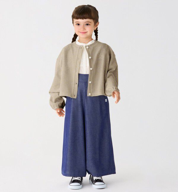 SHIPS Colors 「SHIPS Colors:100～140cm /〈洗濯機可能〉パールモチーフ ボタン カーディガン」|カーディガン|