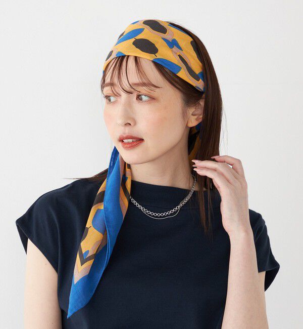 SHIPS Colors 「SUBLIME:パターン ビッグ スカーフ」|バンダナ・スカーフ|オレンジ