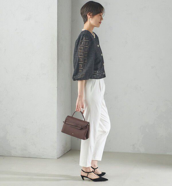 SHIPS for women「〈手洗い可能〉Broche スクエア レース 2WAY ブラウス」|シャツ・ブラウス|