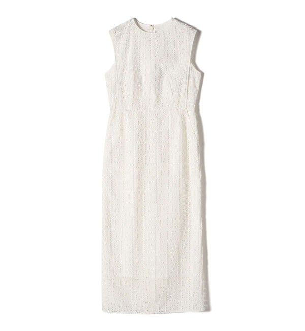 SHIPS for women「〈手洗い可能〉Broche スクエア レース Iライン ワンピース」|ワンピース|