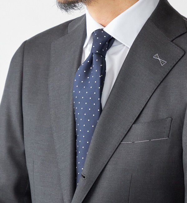 SHIPS「SHIPS: ネイビー ソリッド/ストライプ/ドット ネクタイ」|ネクタイ・蝶ネクタイ|ネイビー