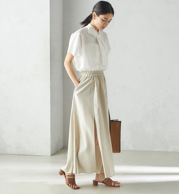 SHIPS for women「小泉里子コラボ:〈手洗い可能〉スラブ 綿麻混 スカート」|スカート|