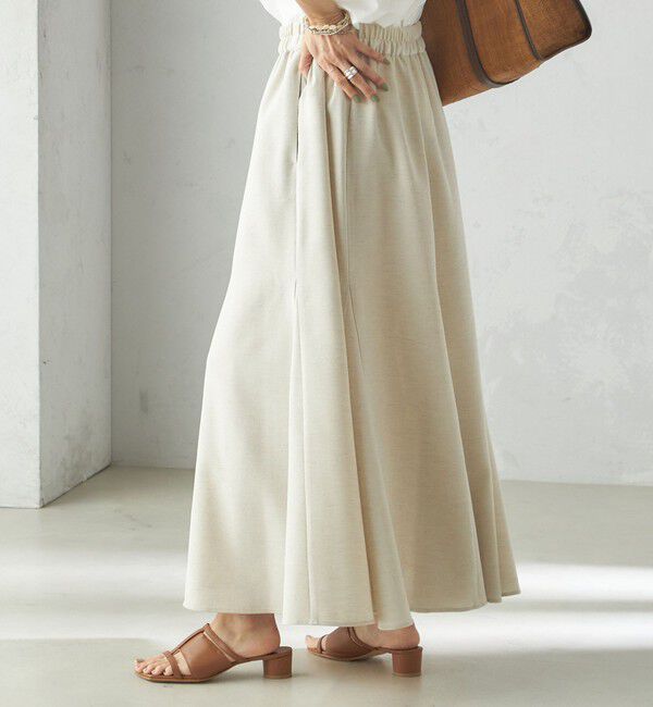 SHIPS for women「小泉里子コラボ:〈手洗い可能〉スラブ 綿麻混 スカート」|スカート|
