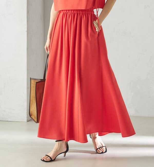 SHIPS for women「小泉里子コラボ:〈手洗い可能〉スラブ 綿麻混 スカート」|スカート|