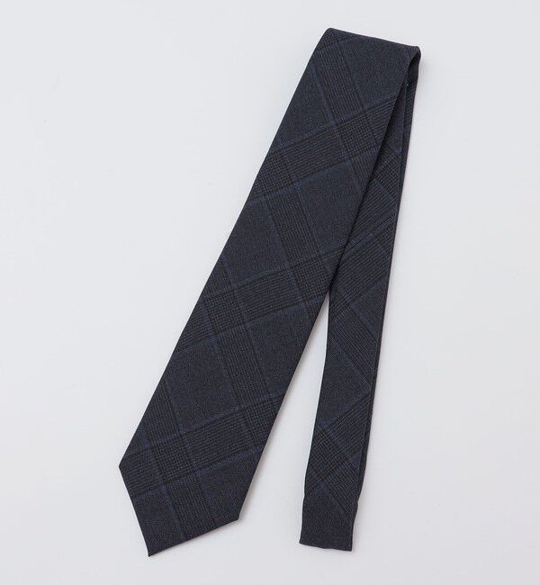 SHIPS「SHIPS: ウール トロピカル グレンチェック ネクタイ」|ネクタイ・蝶ネクタイ|ネイビー