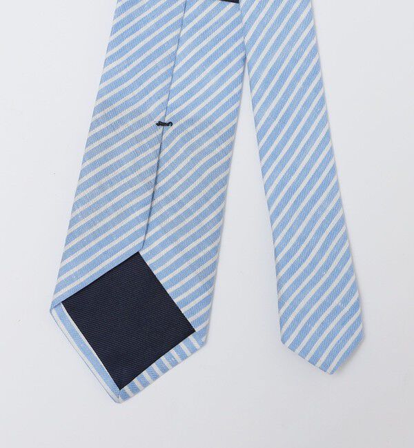 SHIPS「BREUER: リネン デニム ストライプ ネクタイ」|ネクタイ・蝶ネクタイ|