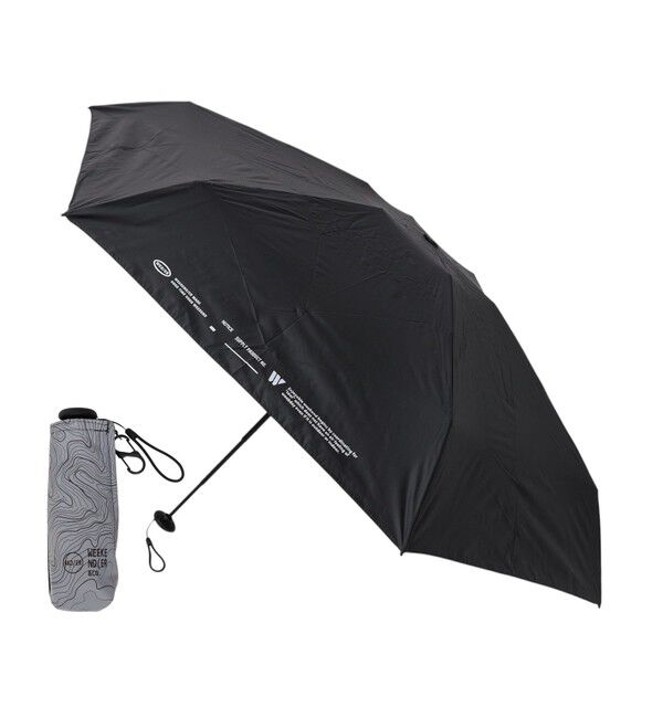 SHIPS any「WEEKENDER:〈晴雨兼用/紫外線カット/遮光〉リフレクション 折りたたみ傘」|傘|ブラック