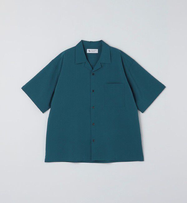 SHIPS「City Ambient Products: オープンカラー 楊柳 ソリッド ショートスリーブ シャツ」|シャツ・ブラウス|ロイヤルブルー