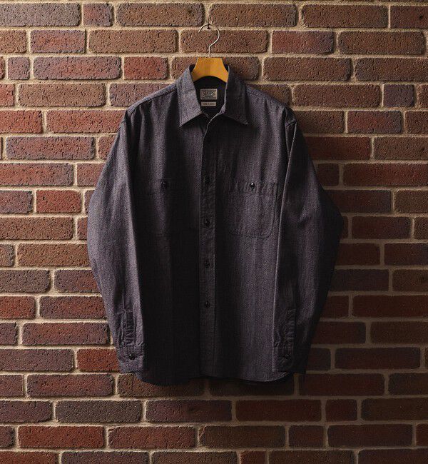 SHIPS「SHIPS: AUTHENTIC シャンブレー ワークシャツ」|シャツ・ブラウス|ダークグレー