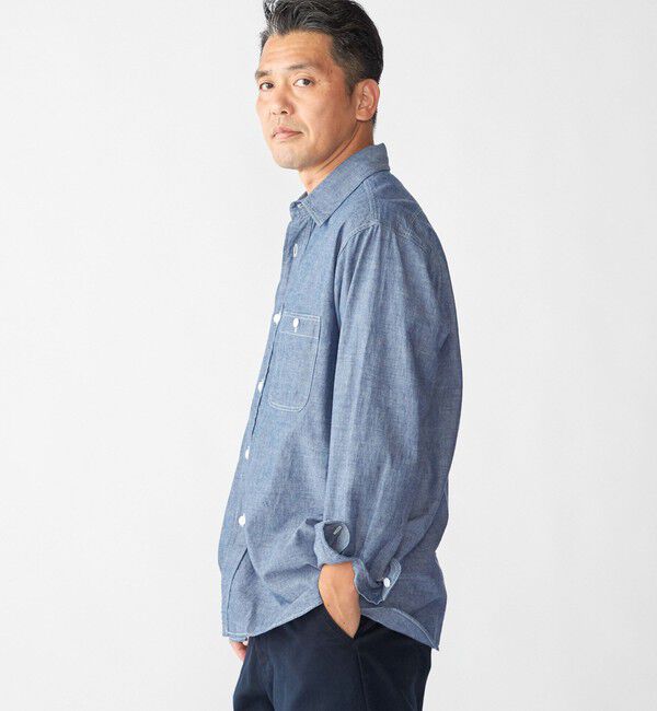 SHIPS「SHIPS: AUTHENTIC シャンブレー ワークシャツ」|シャツ・ブラウス|