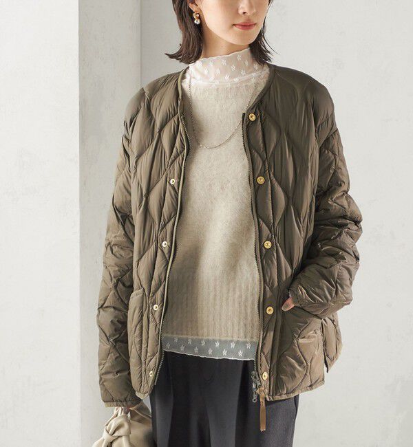 SHIPS for women「【SHIPS別注】TAION:〈手洗い可能〉リブ マルチ WAY ダウン ジャケット」|ダウン|オリーブ