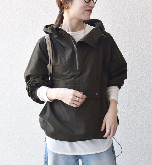 SHIPS any「SHIPS any: ハーフジップ ビッグ アノラック パーカー」|ブルゾン・スタジャン|