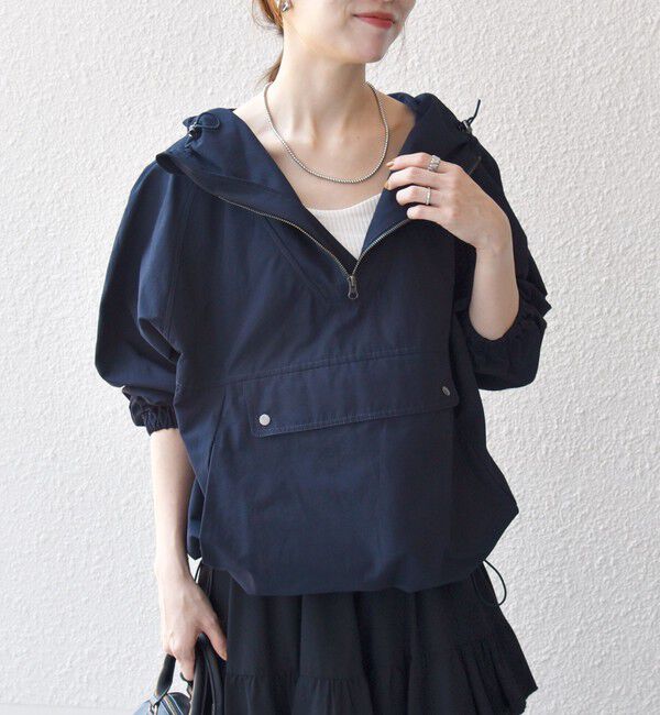 SHIPS any「SHIPS any: ハーフジップ ビッグ アノラック パーカー」|ブルゾン・スタジャン|