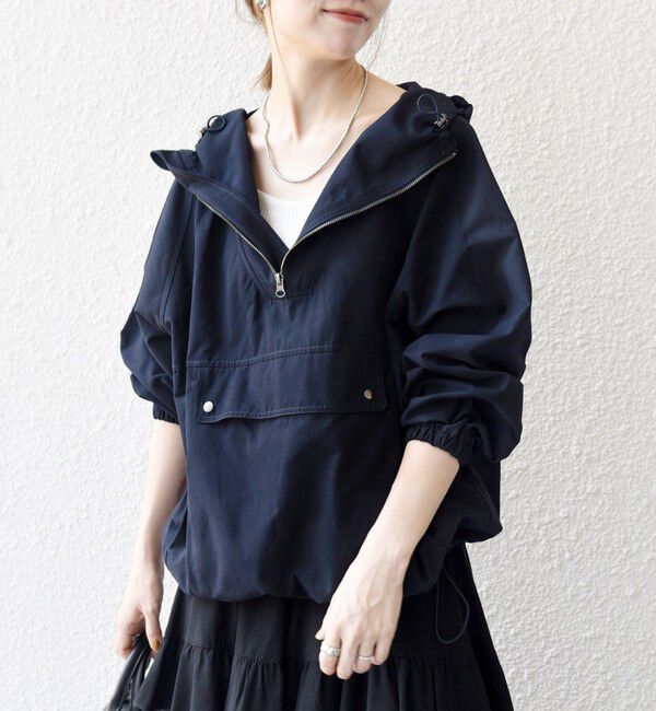 SHIPS any「SHIPS any: ハーフジップ ビッグ アノラック パーカー」|ブルゾン・スタジャン|