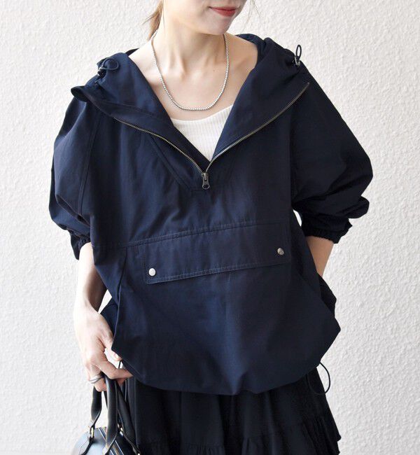 SHIPS any「SHIPS any: ハーフジップ ビッグ アノラック パーカー」|ブルゾン・スタジャン|