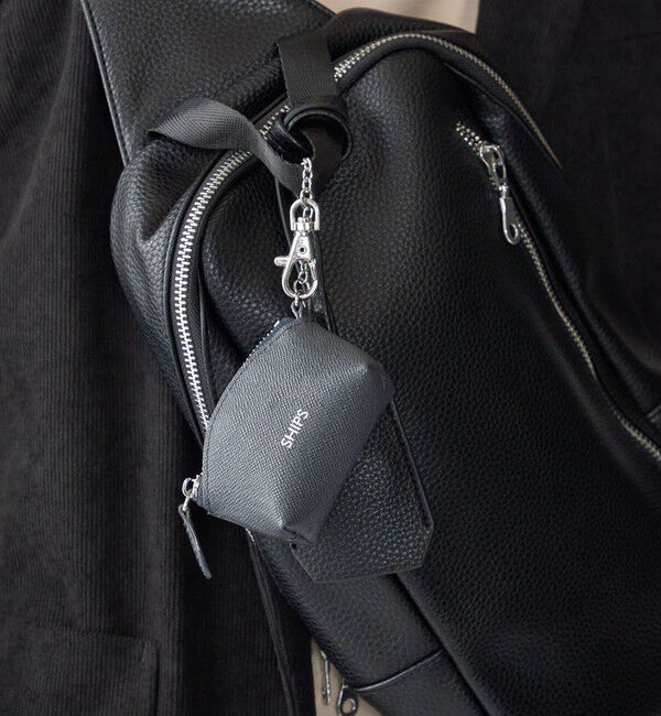 SHIPS「【WEB限定】SHIPS:【SAFFIANO LEATHER】ミニ ポーチ バッグ チャーム」|ポーチ|