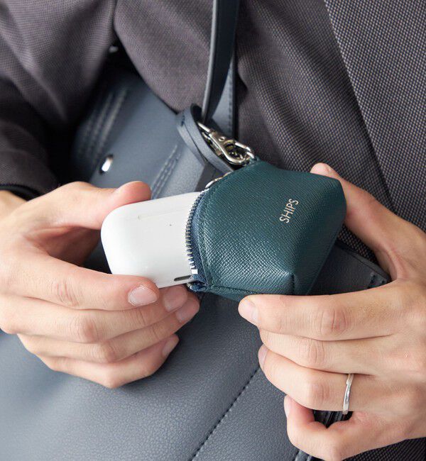 SHIPS「【WEB限定】SHIPS:【SAFFIANO LEATHER】ミニ ポーチ バッグ チャーム」|ポーチ|
