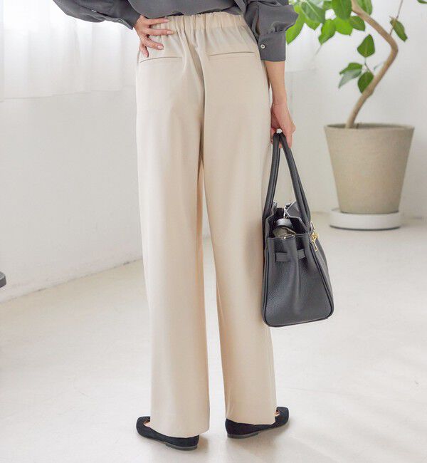 SHIPS for women「〈洗濯機可能〉ストレッチ ツイル イージー タック パンツ」|その他|