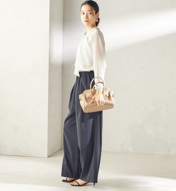 SHIPS for women「〈洗濯機可能〉ストレッチ ツイル イージー タック パンツ」|その他|