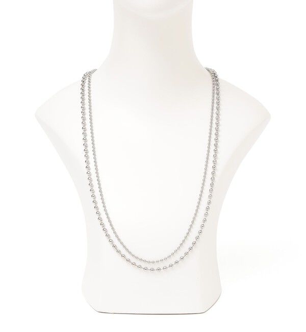 SHIPS for women「ステンレス ボール チェーン ロング ネックレス 140cm」|ネックレス|