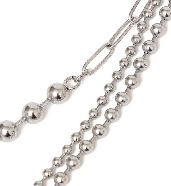 SHIPS for women「ステンレス マルチ ボール チェーン ネックレス」|ネックレス|