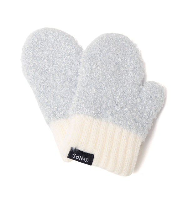 SHIPS KIDS「SHIPS KIDS:ベビーふわもこ ミトン 手袋」|手袋|シルバーグレー