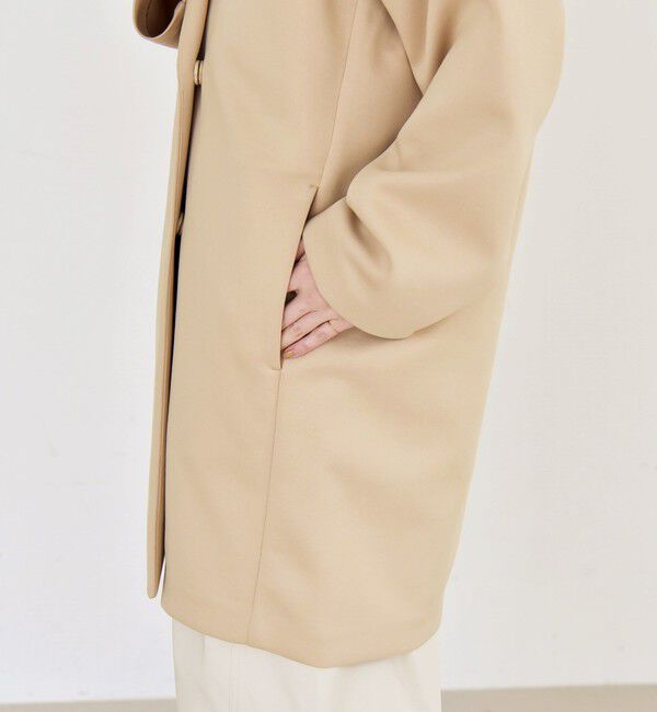 quaranciel「quaranciel:〈手洗い可能〉ジャージー テーラード ジャケット コート」|チェスターコート|