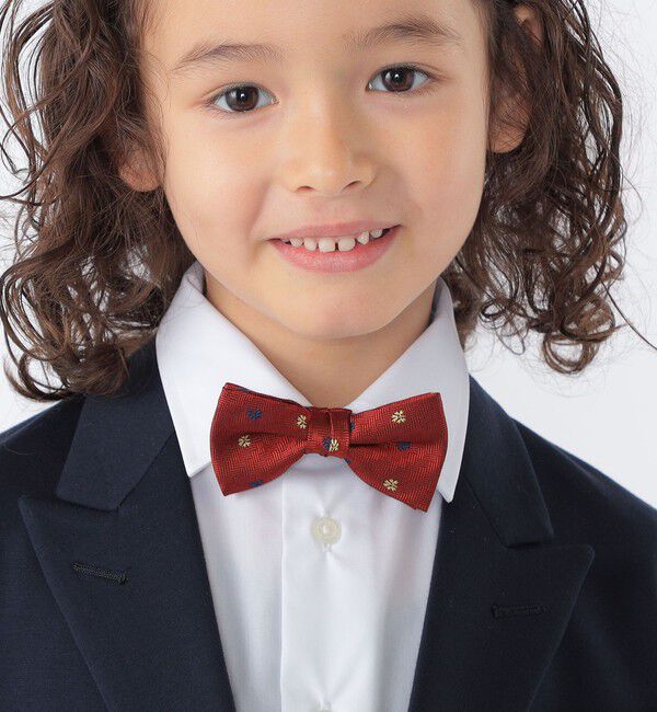 SHIPS KIDS「SHIPS KIDS:セレモニー 小紋柄 蝶ネクタイ」|ネクタイ・蝶ネクタイ|レッド