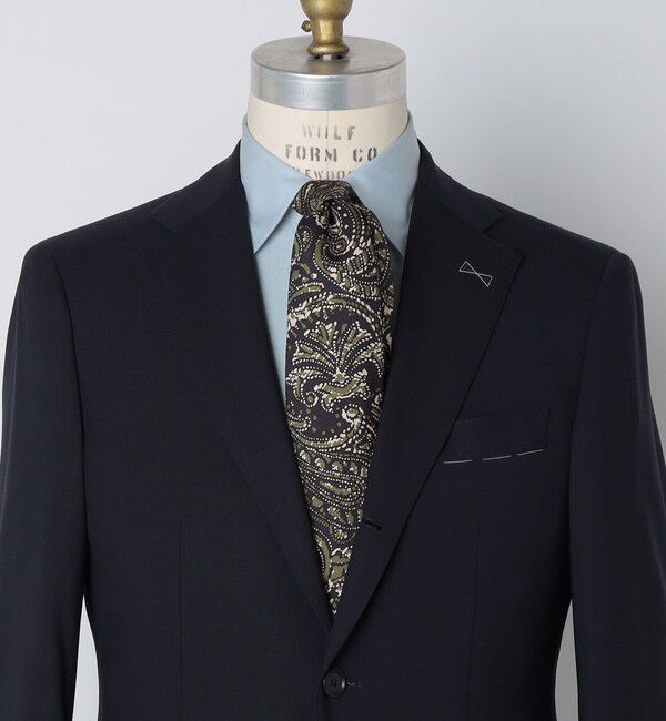 SHIPS「Holliday＆Brown: シルク プリント ペイズリー ネクタイ」|ネクタイ・蝶ネクタイ|ネイビー