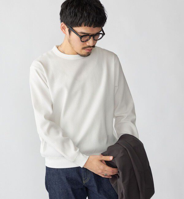 SHIPS「SHIPS:  〈軽量/UVカット〉SPEEDRY(R) ワッフル ロングスリーブ」|Tシャツ・カットソー|