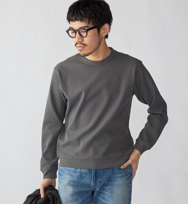 SHIPS「SHIPS:  〈軽量/UVカット〉SPEEDRY(R) ワッフル ロングスリーブ」|Tシャツ・カットソー|