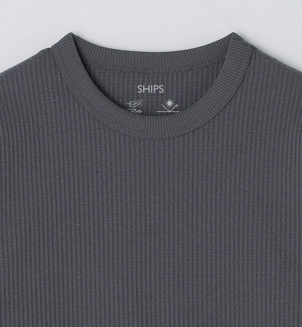 SHIPS「SHIPS:  〈軽量/UVカット〉SPEEDRY(R) ワッフル ロングスリーブ」|Tシャツ・カットソー|