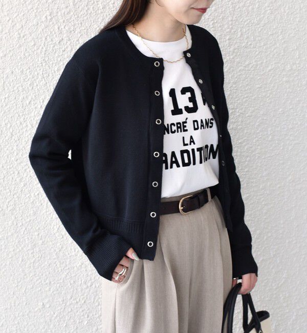 SHIPS Colors 「SHIPS Colors:〈手洗い可能〉スウェットライク リングドット カーディガン」|カーディガン|