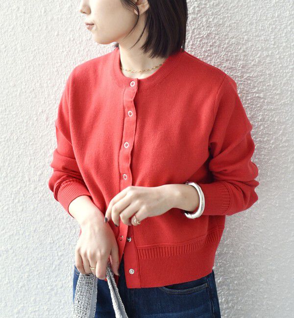 SHIPS Colors 「SHIPS Colors:〈手洗い可能〉スウェットライク リングドット カーディガン」|カーディガン|