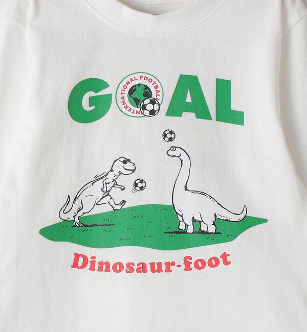 SHIPS KIDS「【SHIPS KIDS別注】ARCH＆LINE:80～90cm / 恐竜 長袖 Tシャツ」|Tシャツ・カットソー|